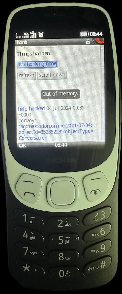 Honk on Opera Mini